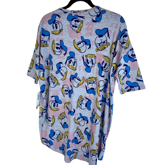 LuLaRoe Disney Collaboration Irma Tunic High Low Top Donald Duck Faces Print - Picture 9 of 10